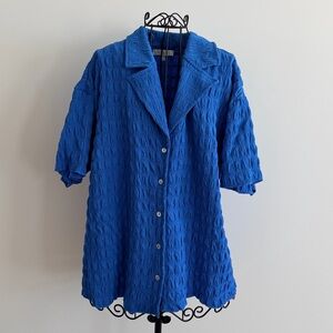 Blue Textured Women's Top